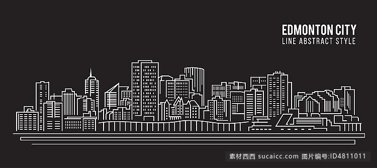 城市建筑插画