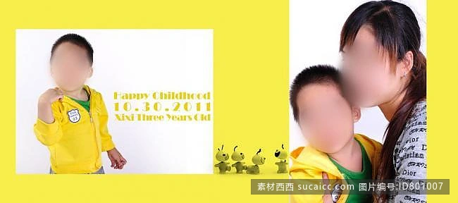 简洁儿童摄影相册模板