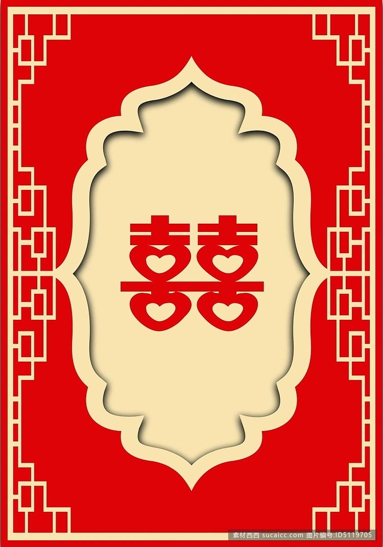 红色边框背景模版