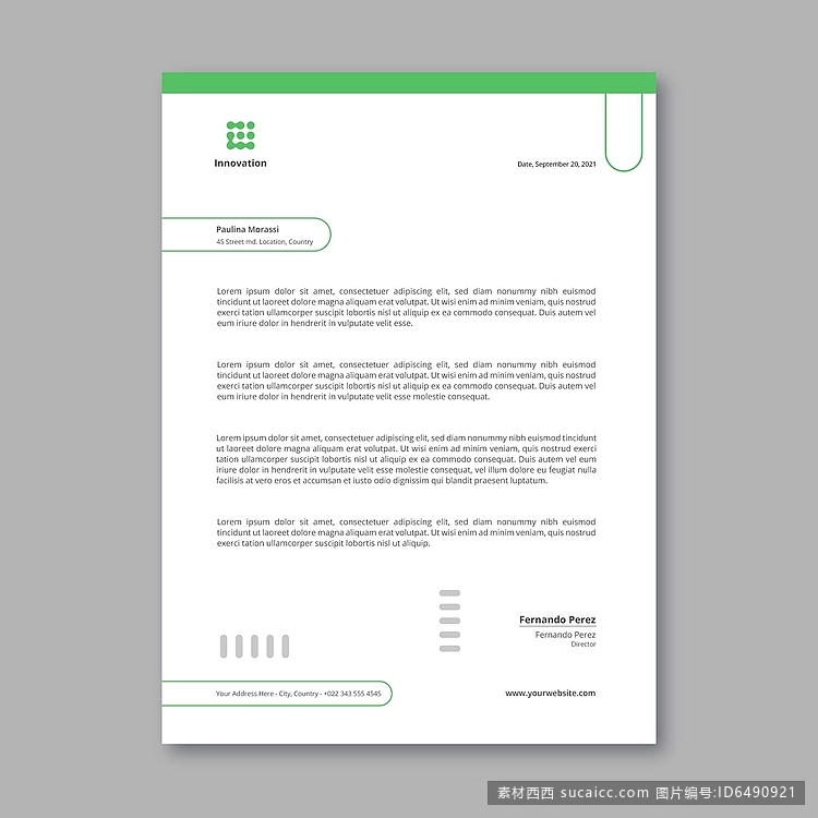 营销业务信笺模板